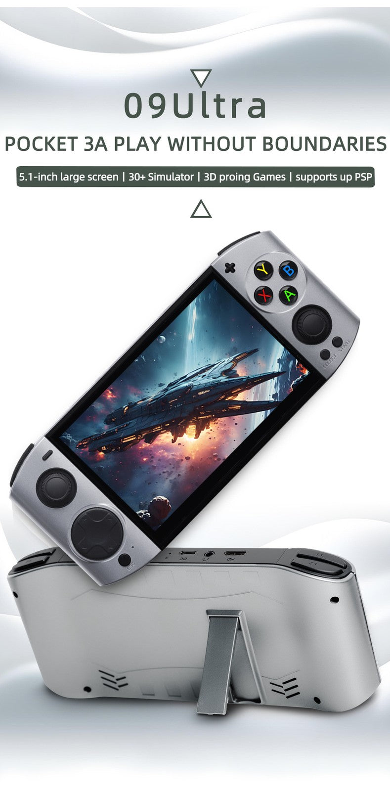 09 Ultra 5.1" OLED HD Screen Open Source Retro Handheld Game Console