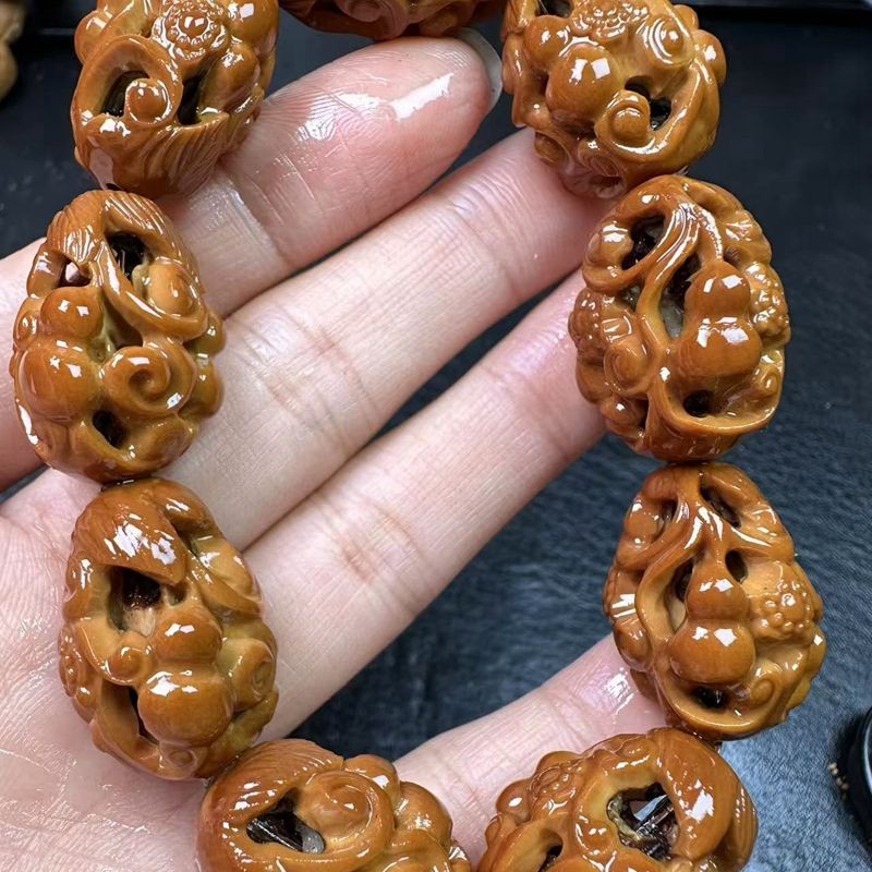 Olive Nut Hollow Gourd Bracelet Lucky Hediao Bead Bracelet