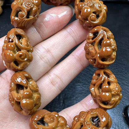 Olive Nut Hollow Gourd Bracelet Lucky Hediao Bead Bracelet