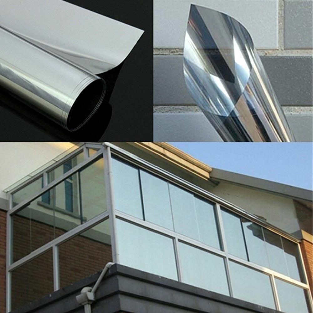 One Way Mirror Window Film Multi-Width Length 2/3/5 m Self-adhesive Glass Solar