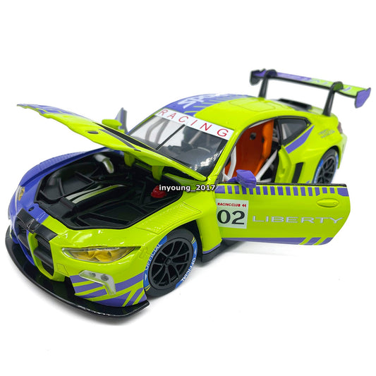 1/24 BMW M4 GT3 Model Car Diecast Toy Vehicle Toys for Boys Kids Gifts Green