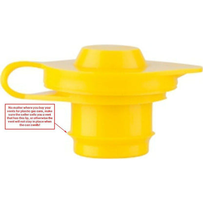 5Pcs Yellow Fuel Gas Can Jug Vent Cap Blitz Wedco Scepter Essence Midwest Eagle