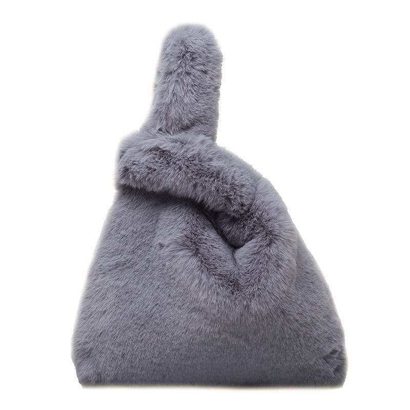 Fashion Underarm Wrist Bag Plush Hobos Shoulder Bags Furry Clutch Purse Handbag