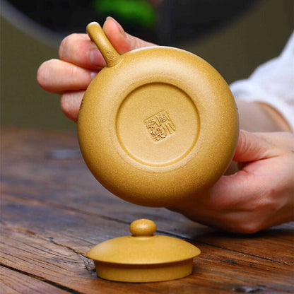 Tea Set Xishi Pot Handmade Carved Chinese Real Yixing Zisha Duan Clay Tea Pot