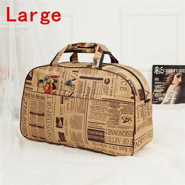 Women Travel Bags Print Nylon Waterproof Men Luggage Duffel Handbags 54x19x33cm