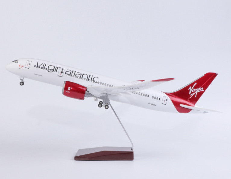 1:130 43CM Virgin Atlantic BOEING 787 Airplane Landing Gear Resin Aircraft Model