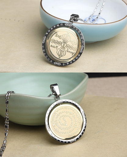 BLESSED MANDALA PENDANT: 100 SYLLABLE MANTRA OF VAJRASATTVA 6 REALM VAJRA MANTRA