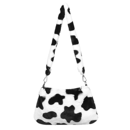 1pc Women Girls Fluffy Shoulder Bag Top-handle Bag Female Autumn Winter Handbag