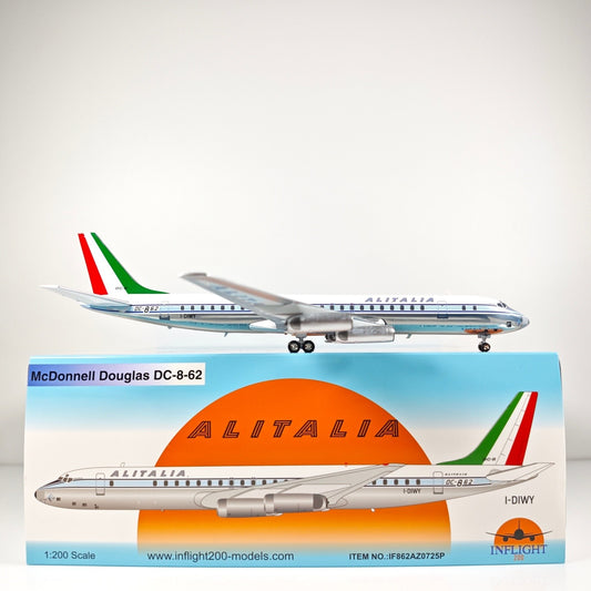 1:200 InFlight Alitalia DC-8-62 I-DIWY Passenger Airplane Diecast Plane Model