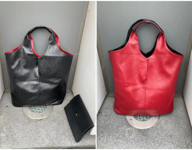 Shoulder Bag For Women PU School Work Business Bag Female Double Side