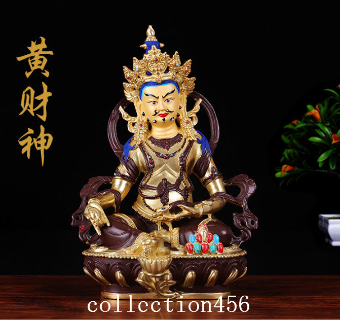 Tibetan biography Buddhism Pure copper Yellow God of wealth statue