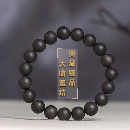 12MM-17 Beads Vietnam Agarwood Premium Dark Oil Male Female Bracelet