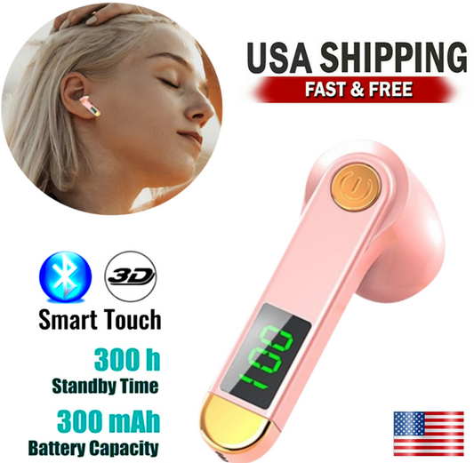 Wireless Bluetooth 5.0 Earpiece Headset Driving Trucker Earbuds Noise Cancelling