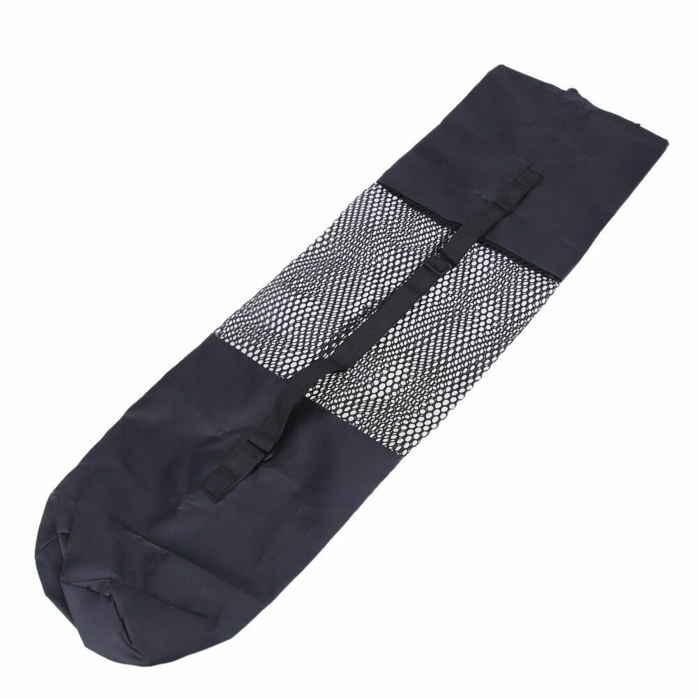 Yoga Mat bag Black Portable Case Nylon Pilates Carrier Mesh Adjustable Washable