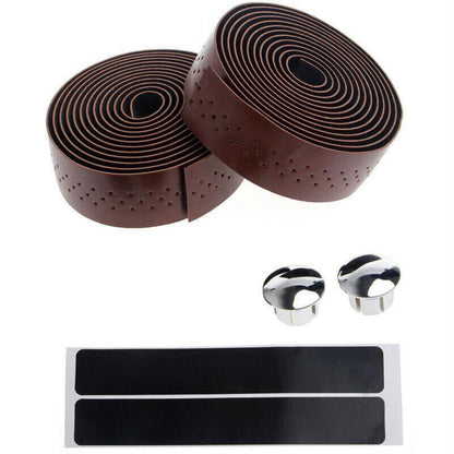 1 Pair Anti-slip Tape Bar Handle Bicycle Leather Handlebar Breathable Bandage