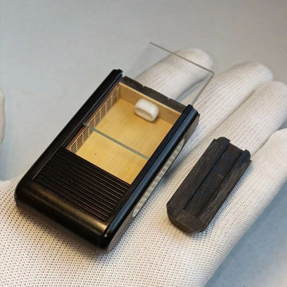 Zhang Shenglin Old Ebony Cricket Box Roll-up Bamboo Cricket Case 9.5x5.2x2.7cm