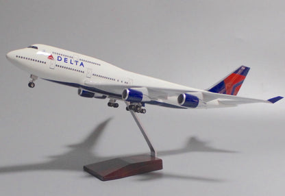 1:150 47CM DELTA BOEING 747-400 Airplane Plane Landing Gear Resin Aircraft Model