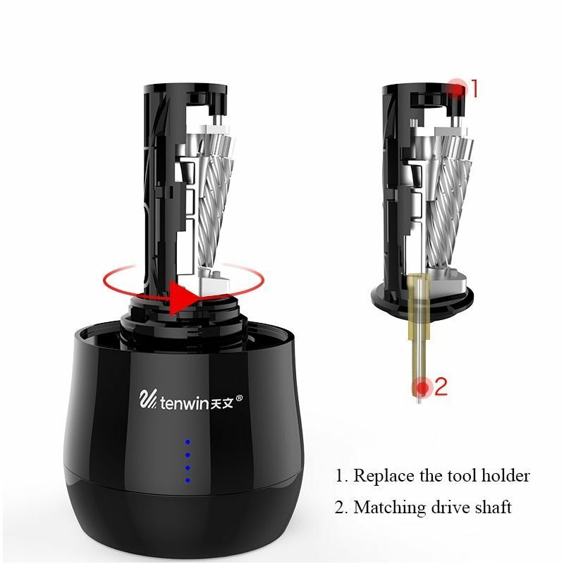 Electric Pencil Sharpener Adjustable Hand Crank Mechanical Knife Holder Station