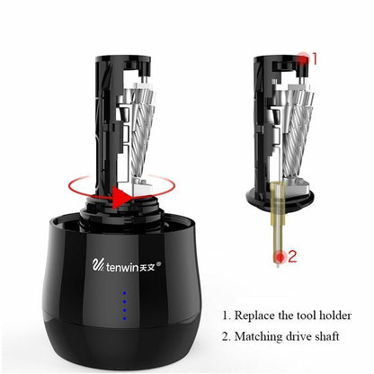 Electric Pencil Sharpener Adjustable Hand Crank Mechanical Knife Holder Station
