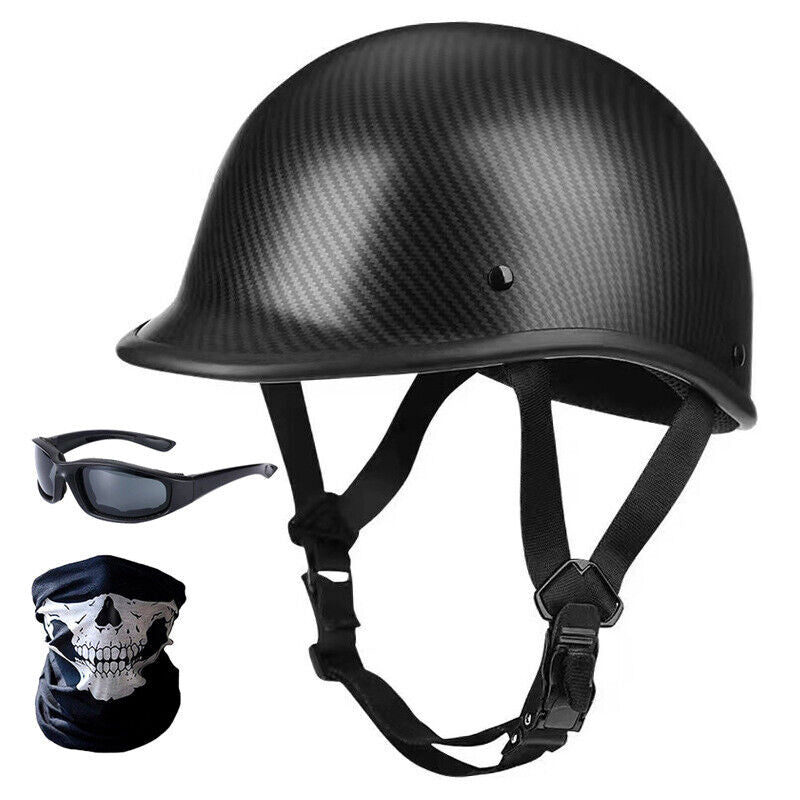 DOT Retro Style Open Face Helmet Vintage Shell for Motorcycle Riders Men Gift