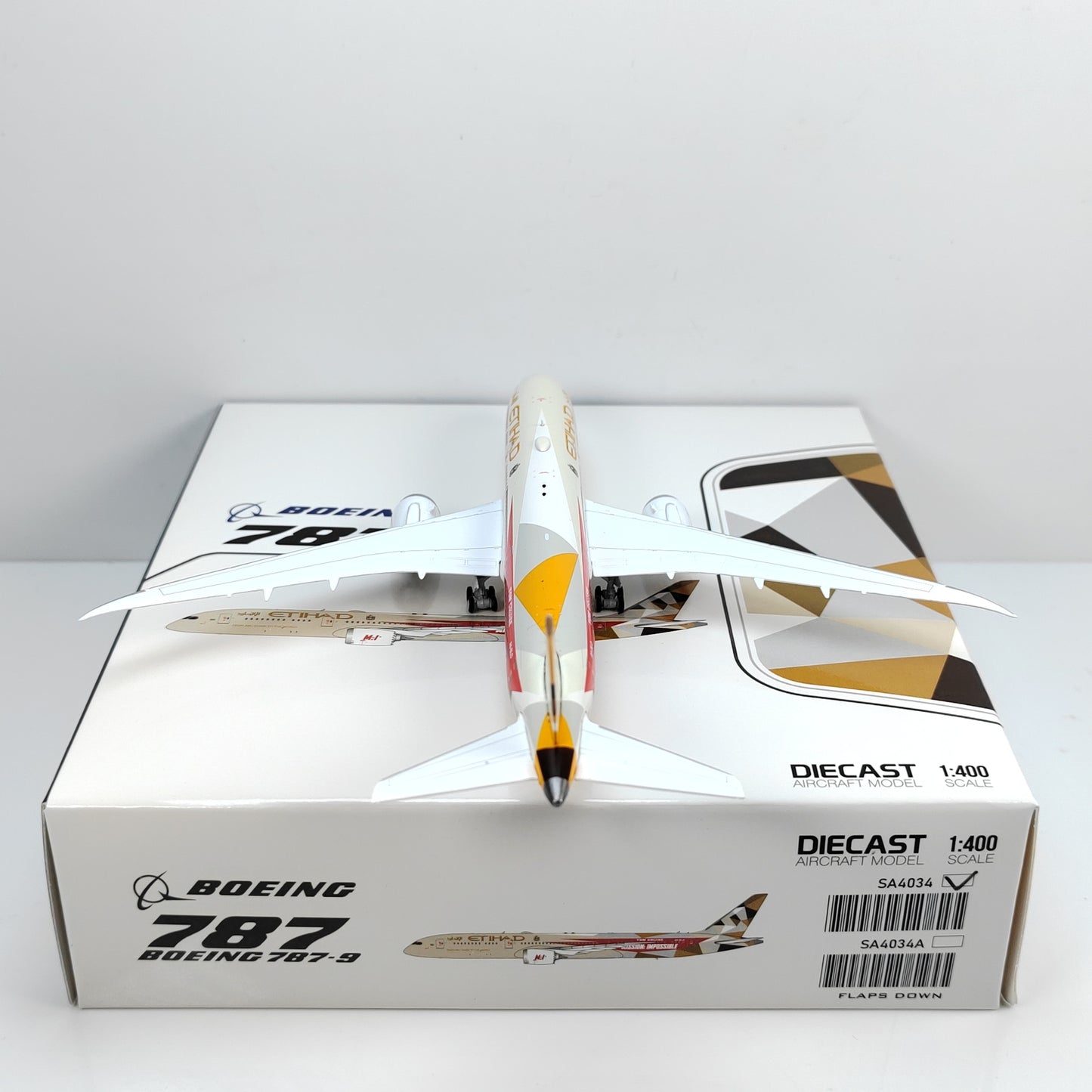 1:400 JC Wings ETIHAD BOEING B787-9 Passenger Airplane Diecast Model