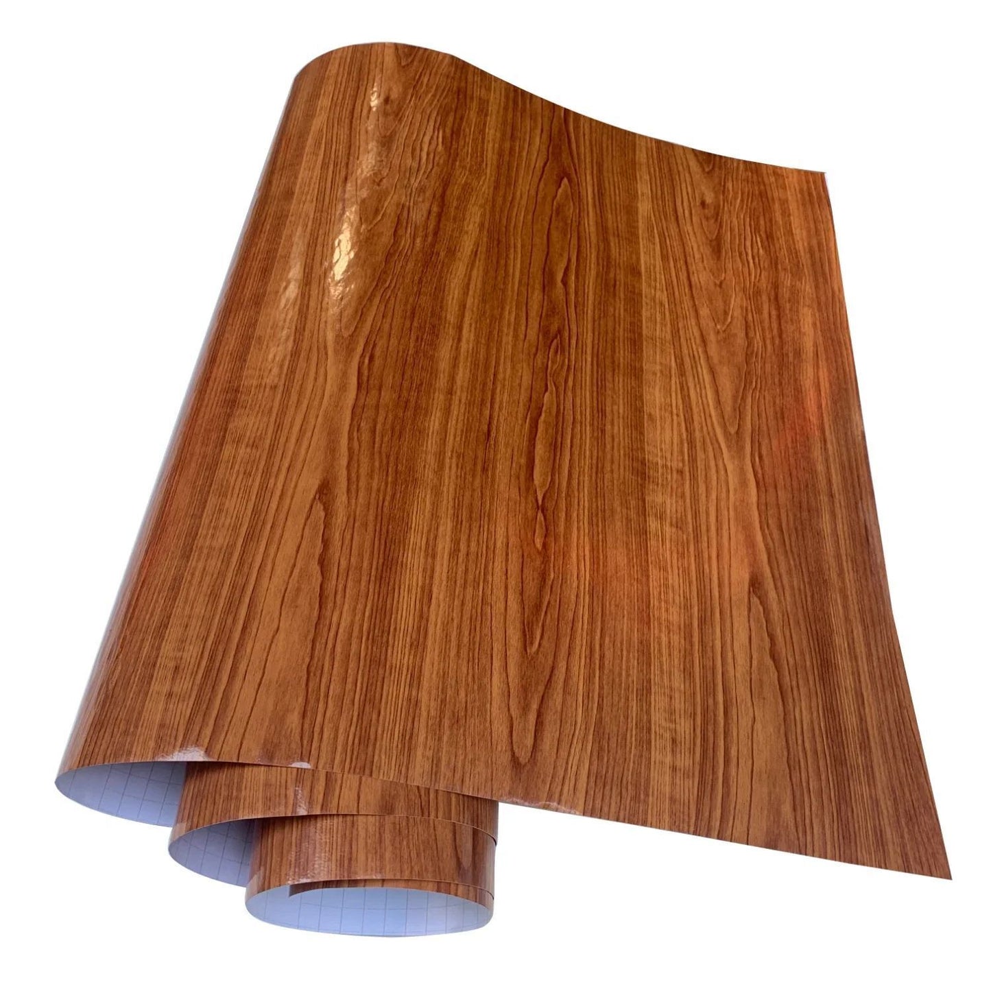 Car Sticker Vinyl Wood Grain Textured Self-Adhesive Wrap Internal Wallpaper Film