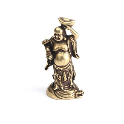 Brass Maitreya Buddha Miniatures Figurines Small Statue Ornaments Home Design