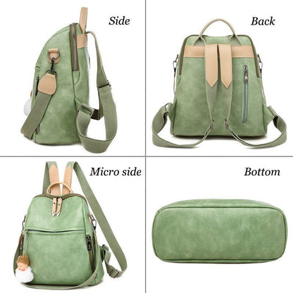 Synthetic Leather Backpacks School Bags Large School Bags Student Book Bag Retro