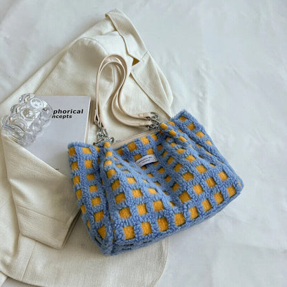 Shoulder Side Bag Women Big Zipper Cloth Hand Tote Bags Handbags Purse