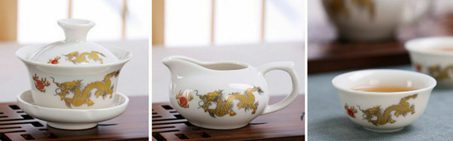 Tea set Include total 10 pcs elegant gaiwan,Beautiful easy teapot kettle teapot