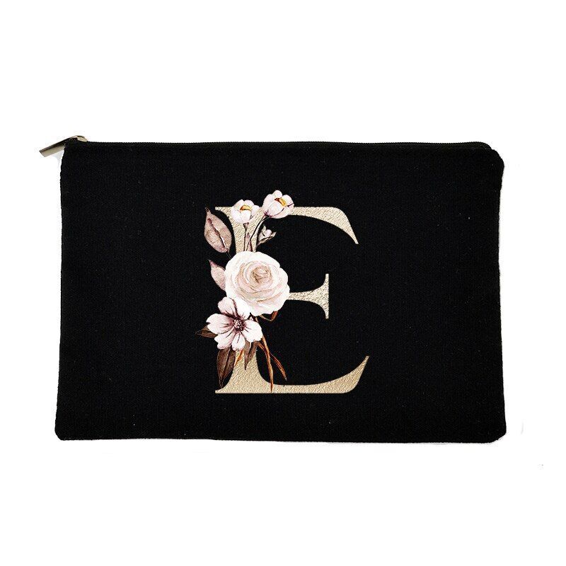 Makeup Bag Letter Print Traveling Case Organizer Storage Pouch Purse 14*22*14 CM