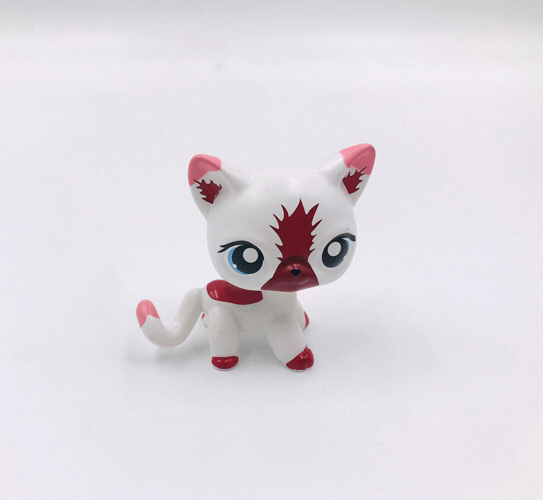 Mini Pet Shop OOAK Animal Spot Toys White Blue Eye German Shepherd Cat LPS #391