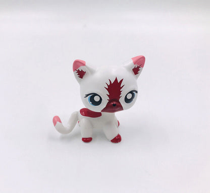 Mini Pet Shop OOAK Animal Spot Toys White Blue Eye German Shepherd Cat LPS #391