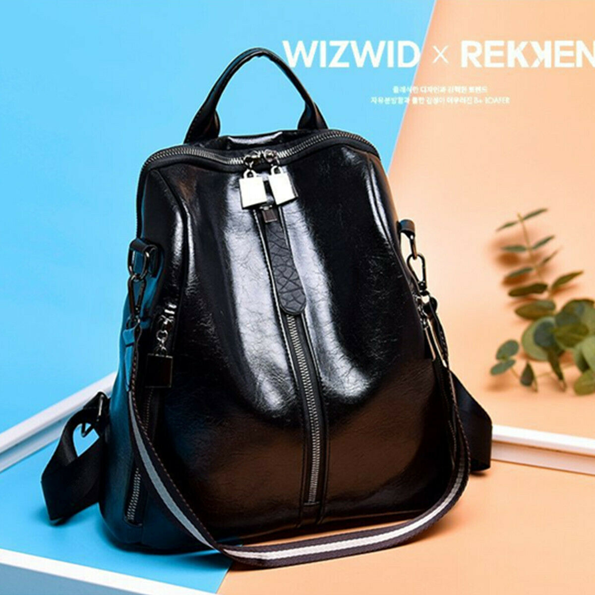 Womens Ladies PU Leather Handbags Backpack Shoulder Bags Back To School Rucksack