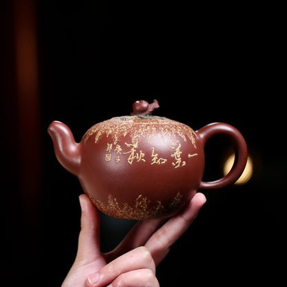 Tea Pot 400ml Original Ore Real Yixing Zisha Red Jiangpo Clay Pot Handmade China