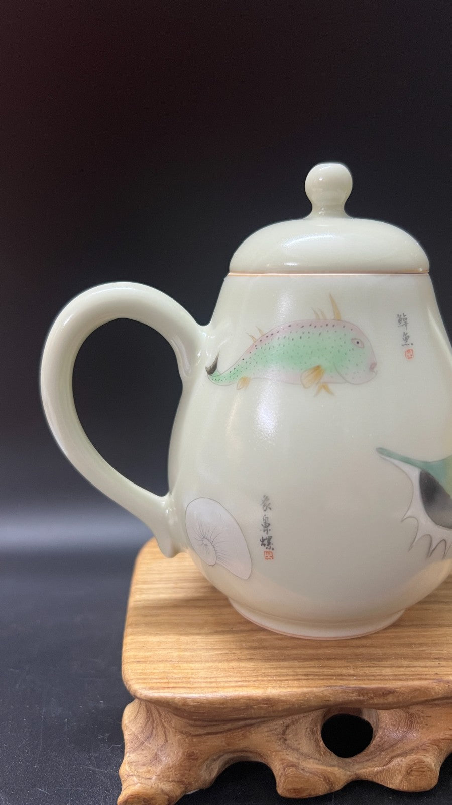 200cc chinese JingDeZhen Handmade Teapot hand-painted HaiCuo Gongfu Teapot