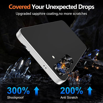 For Samsung Galaxy S25 FE Camera Lens Protector, Individual Metal Ring Tempered