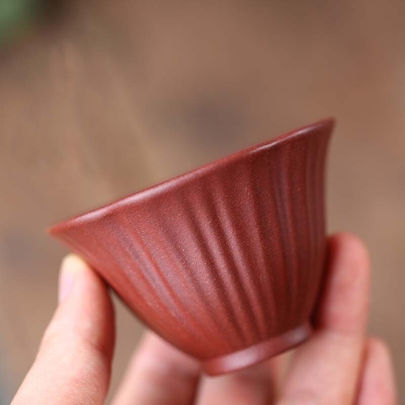 5pc/lot Real Yixing Zisha Purple Clay Tea Cup Master Cup Chinese Kungfu Cup 60ml