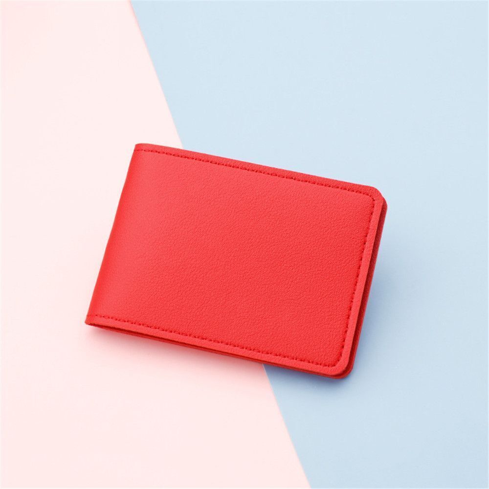 Card Holder Synthetic Leather Organizer Bag 10.8*7.7*1 CM Case White/Yellow/Red