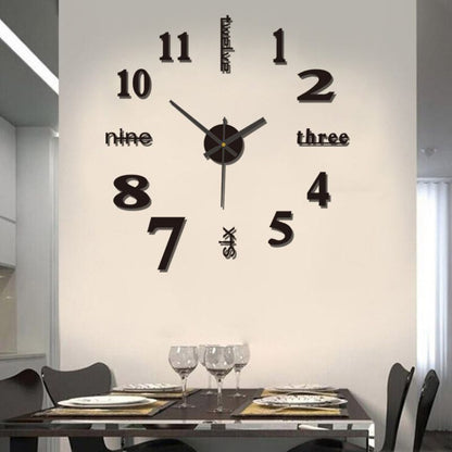 DIY Wall Clocks Creative Acrylic Punch-Free Luminous Living Room Home Decor 16in