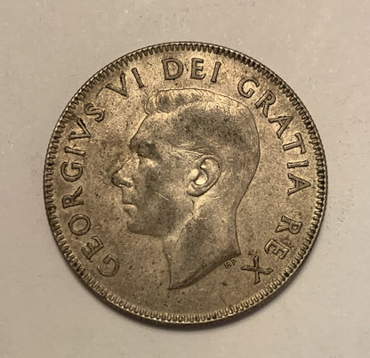 1949 SILVER CANADA 50 CENTS COIN KING GEORGE VI UK ROYAL OLD MONEY SILVER COIN
