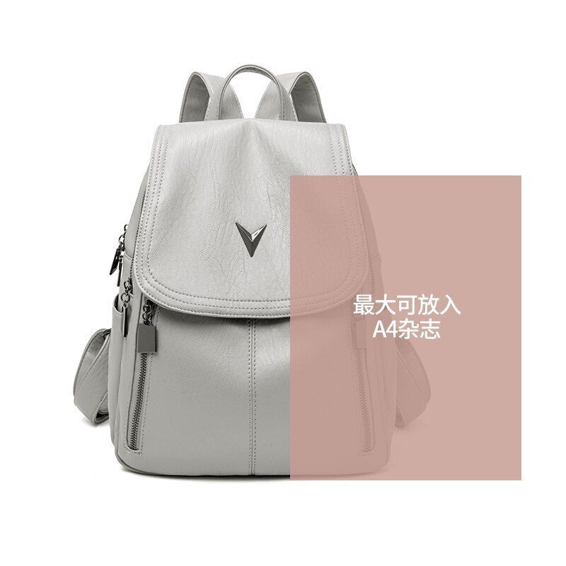 Backpacks Genuine Leather Backpack Travel Bags Anti-theft Vintage Waterproof 1PC