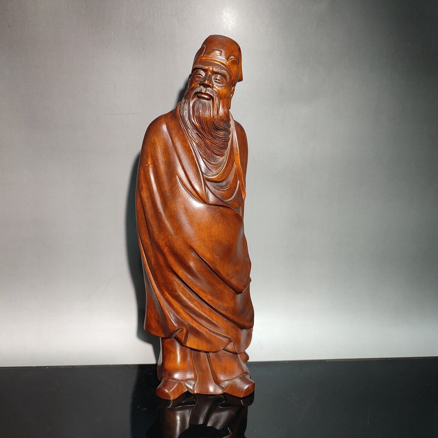 wooden statue men figuras House home decoration desk decor Room sculpture carved