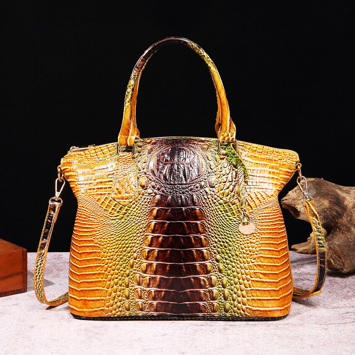 Womens Patent Leather Crocodile Handbag Sling Satchel Tote Shoulder Bag Colorful
