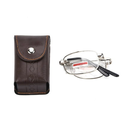 Men Women Fashion +150° Foldable Reading Glasses Presbyopia Glasses w/ Case dd