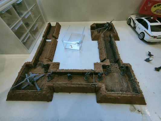 1/72 Trench Position Model for Tank War Scenarios Assemblable