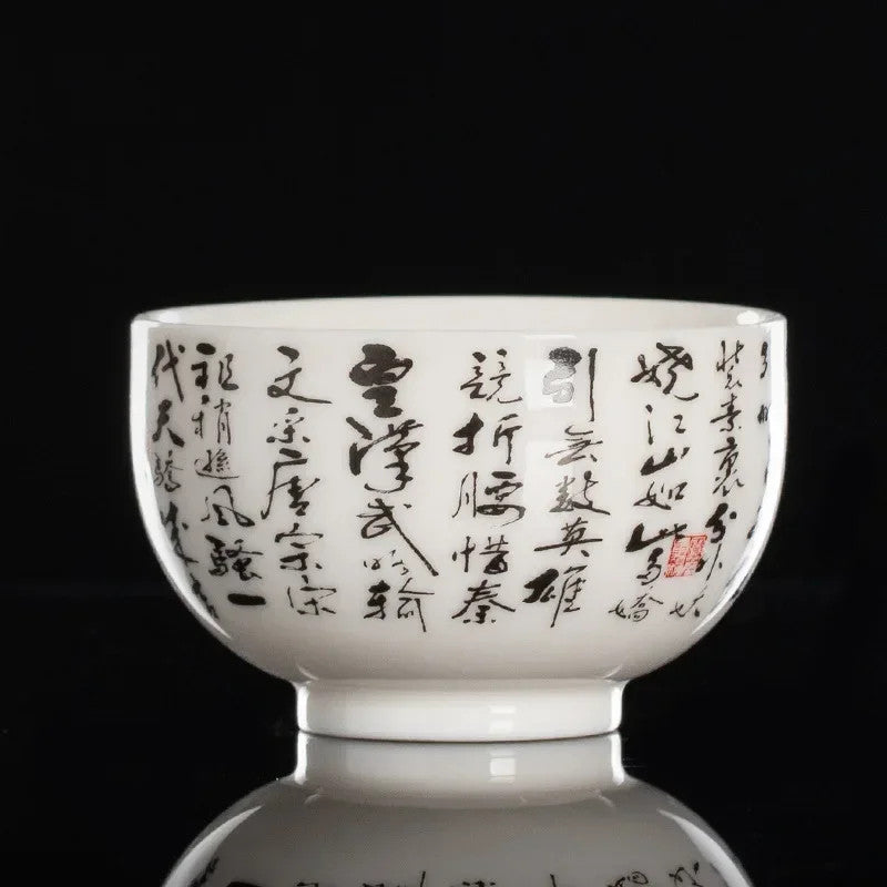 130ml Chinese Ceramic Teacup Handmade Master Cup Tea Bowl Meditation Cup Teaset