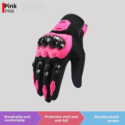 Motorcycle riding gloves, anti fall road motorcycle touch screen 3D gloves