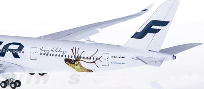 1:200 33CM JC Wings FINNAIR AIRBUS A350-900 Airplane Flap Down Diecast Model