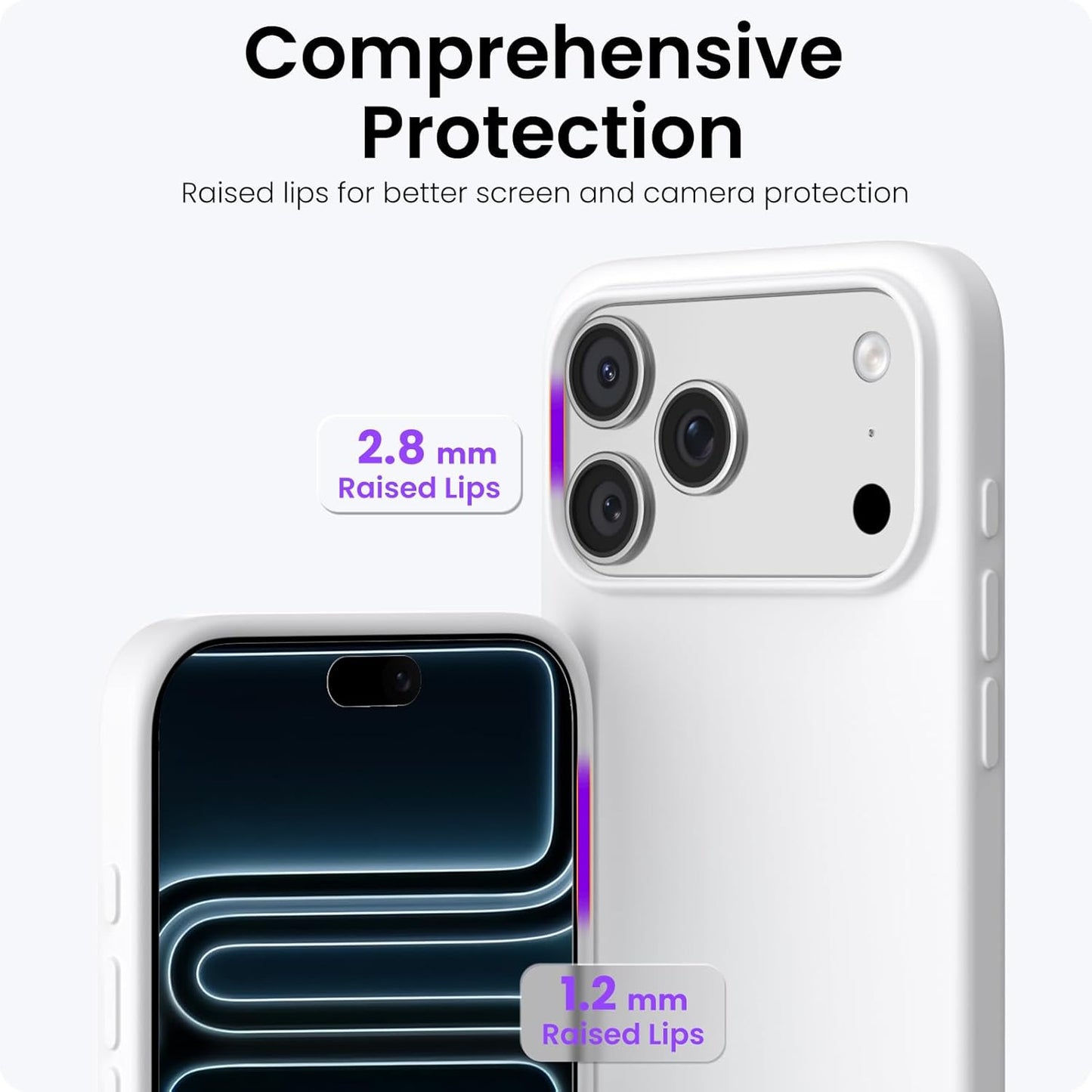 Compatible with Iphone 17 Pro Max Case 6.9", Slim Liquid Silicone 3 Layers Soft